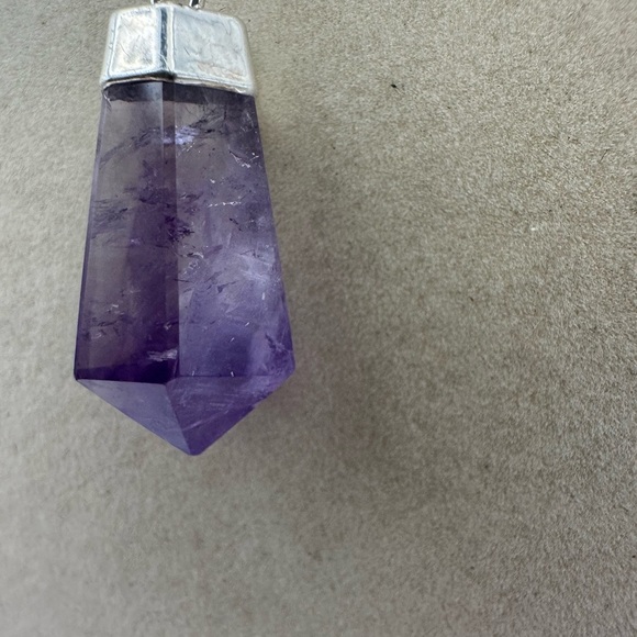 Amethyst Point Pendant on Rope - Picture 4 of 6